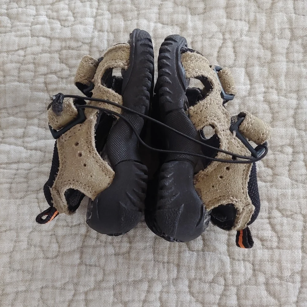 Bundle Of Shoes, Infant Boy's Size 2, Grey/Orange and Brown/Black